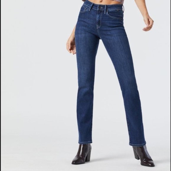 2/$30 Mavi Kendra High Rise Straight Leg Blue Jeans size 26 - Picture 1 of 12